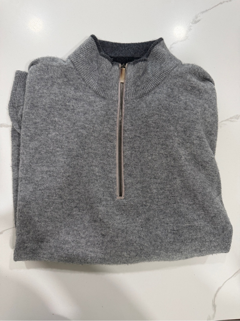 Greyson Men's Heather Gray Half-Zip Sweater